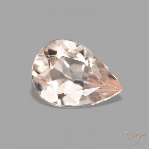 مورغانيتي Medium Light-Pink طبيعي، شكل الكمثرى، 0.78 قيراط، VVS