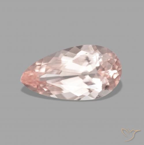 2.48ct طبيعي وردى متوسط مورغانيتي, شكل الكمثرى, VVS-VS