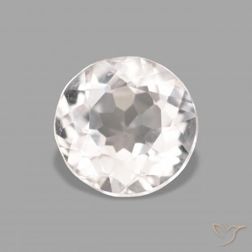 0.64ct طبيعي وردى فاتح جدا مورغانيتي, دائري, VVS