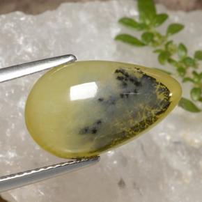 موس أوبال شجيرى أصفر طبيعي، شكل الكمثرى، 4.60 قيراط، نصف شفاف