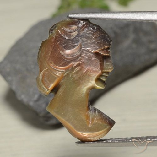 5.07ct طبيعي مدخن أم لؤلؤة, فانسى, غير شفاف