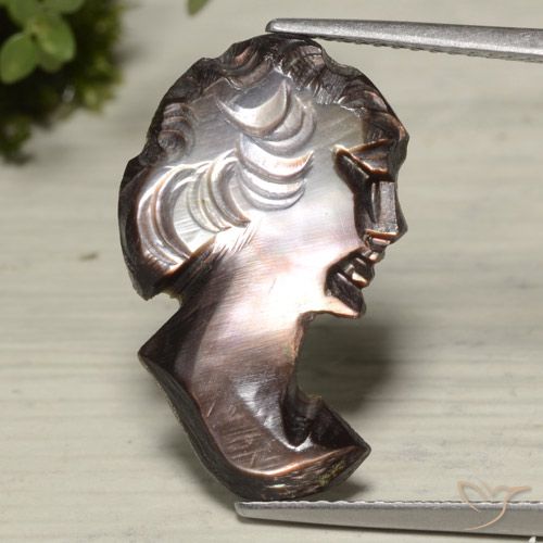 4.89ct طبيعي بنى الجوزية أم لؤلؤة, فانسى, غير شفاف