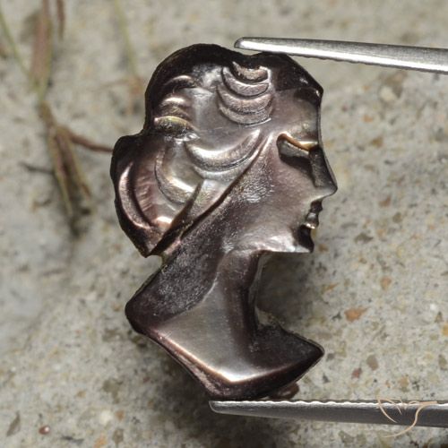 4.17ct طبيعي بنى العنبر أم لؤلؤة, فانسى, غير شفاف