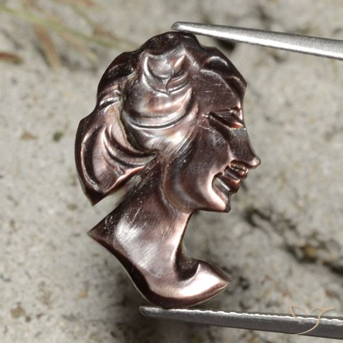 3.45ct طبيعي بنى شيكولاتى أم لؤلؤة, فانسى, غير شفاف