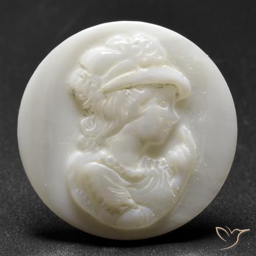 17.23ct طبيعي أبيض لؤلؤى أم لؤلؤة, دائري, غير شفاف