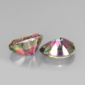 أحجار الكوارتز الغامض أعلى قوس قزح طبيعية، شكل الكمثرى، VVS، وزنها  قيراط