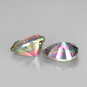 أحجار الكوارتز الغامض أعلى قوس قزح طبيعية، شكل الكمثرى، VVS، وزنها  قيراط
