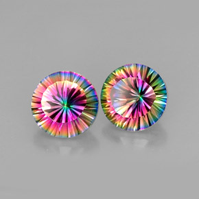 أحجار الكوارتز الغامض أعلى قوس قزح طبيعية، قصة دائرى، VVS-VS، وزنها  قيراط