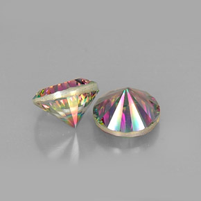 أحجار الكوارتز الغامض أعلى قوس قزح طبيعية، قصة دائرى، VVS-VS، وزنها  قيراط