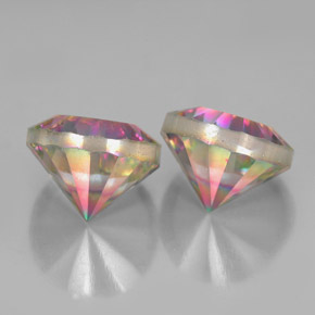 أحجار الكوارتز الغامض أعلى قوس قزح طبيعية، قصة دائرى، VVS-VS، وزنها  قيراط