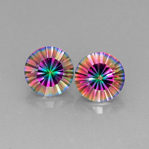 أحجار الكوارتز الغامض أعلى قوس قزح طبيعية، قصة دائرى، VVS-VS، وزنها  قيراط