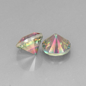 أحجار الكوارتز الغامض أعلى قوس قزح طبيعية، قصة دائرى، VVS-VS، وزنها  قيراط