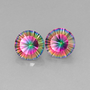 أحجار الكوارتز الغامض أعلى قوس قزح طبيعية، قصة دائرى، VVS-VS، وزنها  قيراط