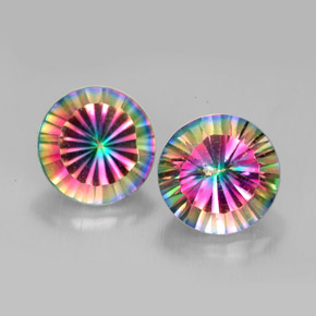 أحجار الكوارتز الغامض أعلى قوس قزح طبيعية، قصة دائرى، VVS-VS، وزنها  قيراط