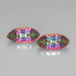 أحجار الكوارتز الغامض أعلى قوس قزح طبيعية، ماركيز، VVS-VS، وزنها  قيراط