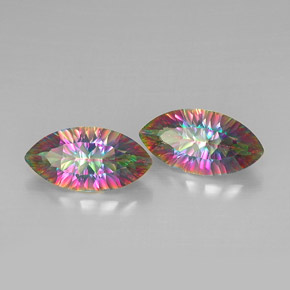أحجار الكوارتز الغامض أعلى قوس قزح طبيعية، ماركيز، VVS-VS، وزنها  قيراط