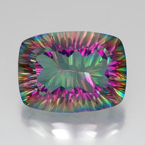 الكوارتز الغامض أعلى قوس قزح طبيعي، قطع وسادة، 19.59 قيراط، VVS