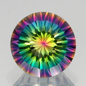 الكوارتز الغامض أعلى قوس قزح طبيعي، قصة دائرى، 9.54 قيراط، VVS-VS