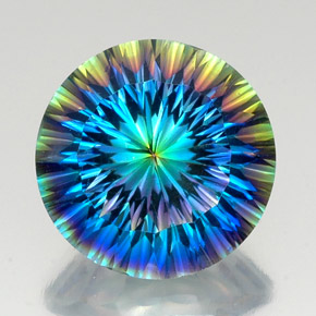 الكوارتز الغامض أعلى قوس قزح طبيعي، قصة دائرى، 18.36 قيراط، VVS-VS