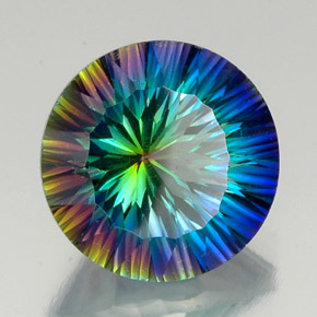 الكوارتز الغامض أعلى قوس قزح طبيعي، قصة دائرى، 19.24 قيراط، VVS-VS