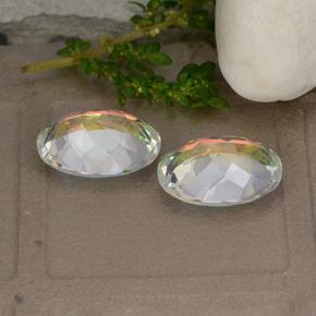 أحجار الكوارتز الغامض متعدد الألوان طبيعية، قصة بيضاوى، VVS-VS، وزنها 9.59 قيراط