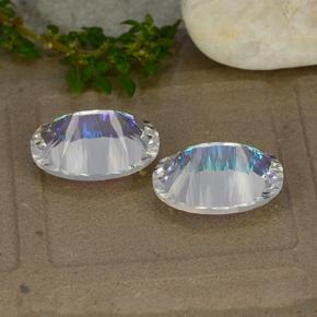 أحجار الكوارتز الغامض متعدد الألوان طبيعية، قصة بيضاوى، VVS-VS، وزنها 10.68 قيراط