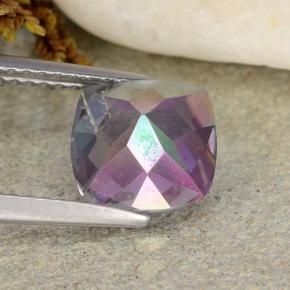 الكوارتز الغامض متعدد الألوان طبيعي، قطع وسادة، 1.89 قيراط، VVS-VS