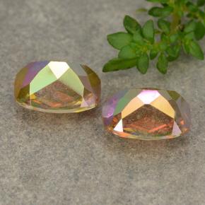 أحجار الكوارتز الغامض متعدد الألوان طبيعية، قطع وسادة، VVS-VS، وزنها 3.62 قيراط