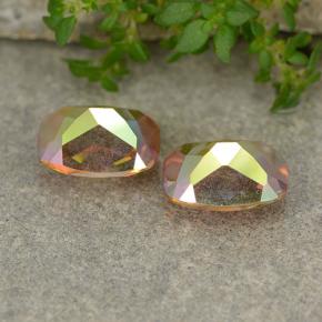 أحجار الكوارتز الغامض متعدد الألوان طبيعية، قطع وسادة، VVS-VS، وزنها 3.46 قيراط