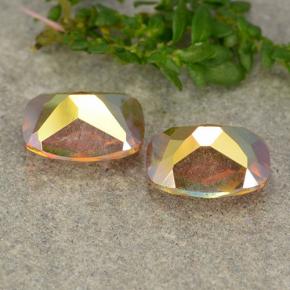 أحجار الكوارتز الغامض متعدد الألوان طبيعية، قطع وسادة، VVS-VS، وزنها 3.53 قيراط