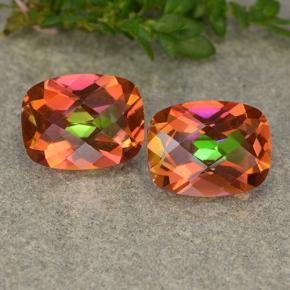 أحجار الكوارتز الغامض متعدد الألوان طبيعية، قطع وسادة، VVS-VS، وزنها 3.60 قيراط