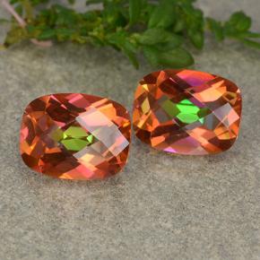 أحجار الكوارتز الغامض متعدد الألوان طبيعية، قطع وسادة، VVS-VS، وزنها 3.60 قيراط