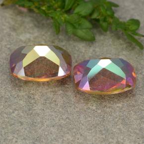 أحجار الكوارتز الغامض متعدد الألوان طبيعية، قطع وسادة، VVS-VS، وزنها 3.60 قيراط