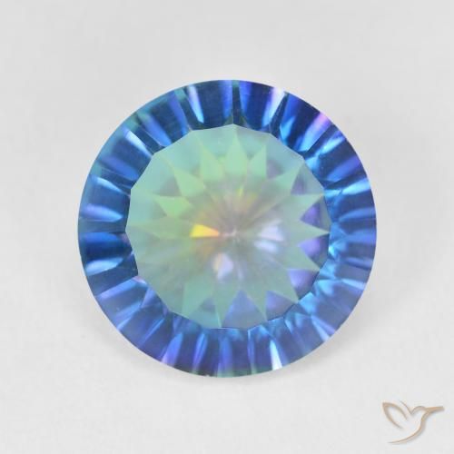 5.08ct طبيعي متعدد الألوان الكوارتز الغامض, دائري, VVS-VS