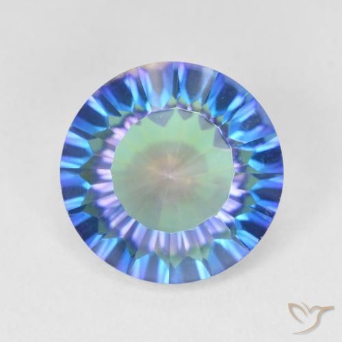 5.29ct طبيعي متعدد الألوان الكوارتز الغامض, دائري, VVS-VS