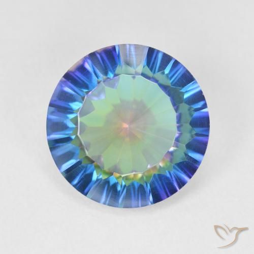 4.88ct طبيعي متعدد الألوان الكوارتز الغامض, دائري, VVS-VS