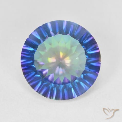 5.48ct طبيعي متعدد الألوان الكوارتز الغامض, دائري, VVS-VS