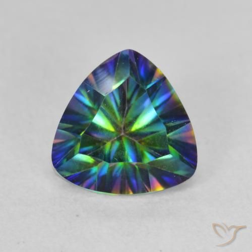 1.14ct طبيعي متعدد الألوان الكوارتز الغامض, مثلثى, VVS-VS