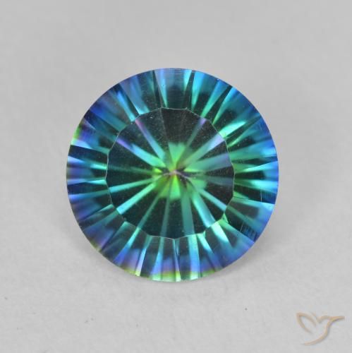 2.20ct طبيعي متعدد الألوان الكوارتز الغامض, دائري, VVS-VS