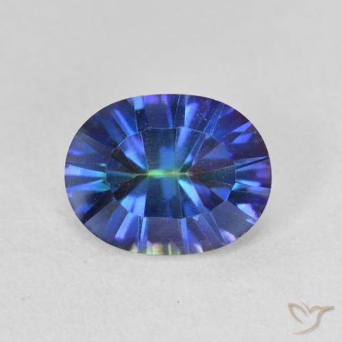 1.75ct طبيعي متعدد الألوان الكوارتز الغامض, بيضوي, VVS-VS