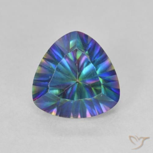 1.87ct طبيعي متعدد الألوان الكوارتز الغامض, مثلثى, VVS-VS