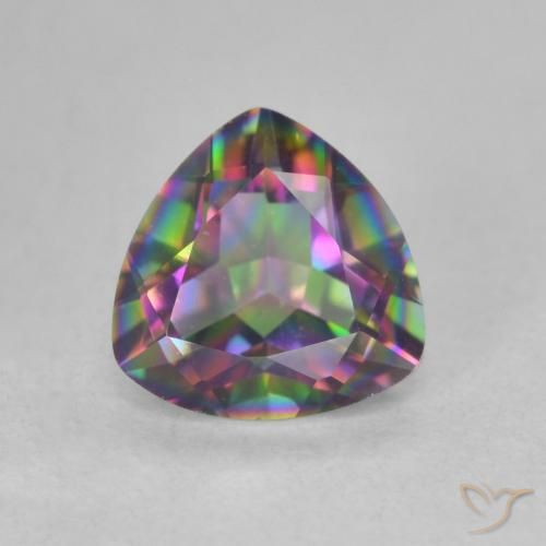 1.16ct طبيعي متعدد الألوان الكوارتز الغامض, مثلثى, VVS-VS
