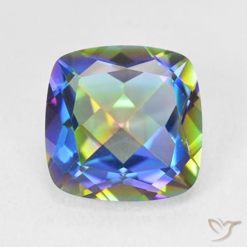 6.64ct طبيعي متعدد الألوان الكوارتز الغامض, وسادة, VVS
