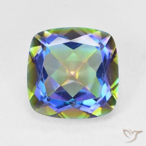 6.69ct طبيعي متعدد الألوان الكوارتز الغامض, وسادة, VVS
