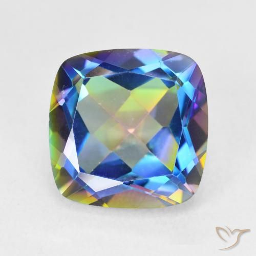 6.98ct طبيعي متعدد الألوان الكوارتز الغامض, وسادة, VVS