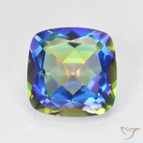 6.74ct طبيعي متعدد الألوان الكوارتز الغامض, وسادة, VVS
