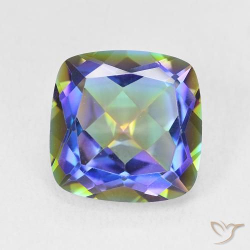 6.58ct طبيعي متعدد الألوان الكوارتز الغامض, وسادة, VVS