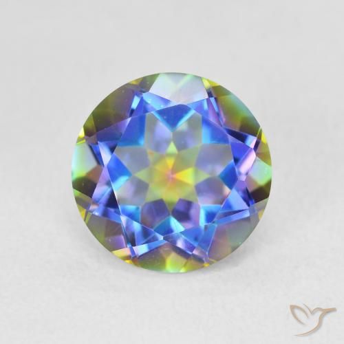 3.67ct طبيعي متعدد الألوان الكوارتز الغامض, دائري, VVS-VS