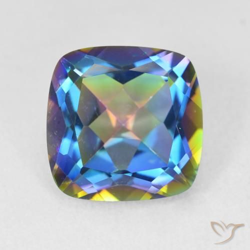 6.80ct طبيعي متعدد الألوان الكوارتز الغامض, وسادة, VVS