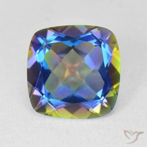 6.64ct طبيعي متعدد الألوان الكوارتز الغامض, وسادة, VVS